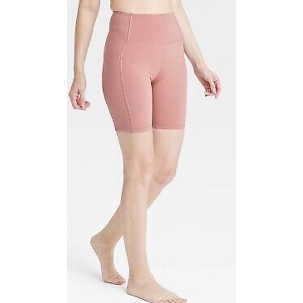 All in Motion Brushed Sculpt High Rise Bike shorts Clay Pink Size XS